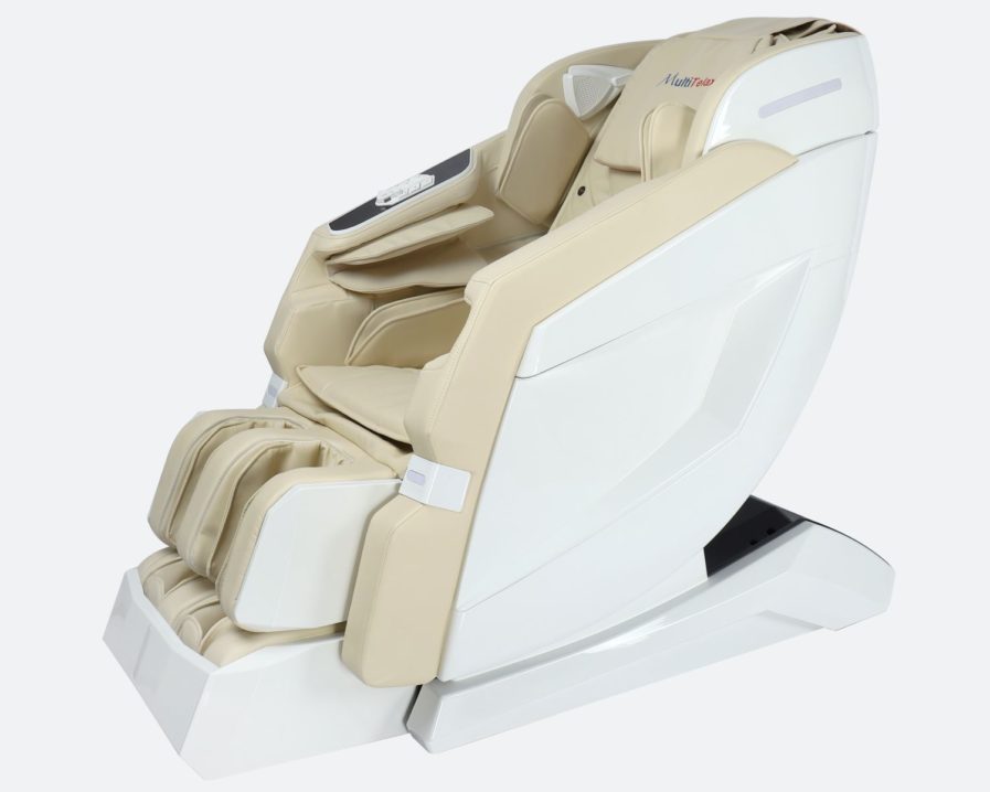 Massagesessel Produktfoto Modell Prestige in der Farbvariante Weiss/Beige